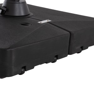 76608 ΕΠΑΓΓΕΛΜΑΤΙΚΗ ΟΜΠΡΕΛΑ 2.7x2.7μ ΜΕ ΒΑΣΗ ΝΕΡΟΥ JAVANTE HM10857.01 ΓΚΡΙ ΑΛΟΥΜ. & ΠΑΝΙ
