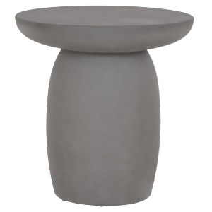 76647 ΤΡΑΠΕΖΙ ΒΟΗΘΗΤΙΚΟ ΣΤΡΟΓΓΥΛΟ HIKARI HM6593.01 ΓΚΡΙ FIBER CEMENT Φ46x48Υεκ.