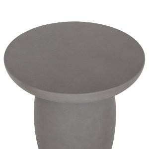 76647 ΤΡΑΠΕΖΙ ΒΟΗΘΗΤΙΚΟ ΣΤΡΟΓΓΥΛΟ HIKARI HM6593.01 ΓΚΡΙ FIBER CEMENT Φ46x48Υεκ.