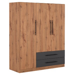 76671 ΝΤΟΥΛΑΠΑ 3ΦΥΛΛΗ ΜΕ 2 ΣΥΡΤΑΡΙΑ CARYS HM746.12 ΜΕΛΑΜΙΝΗ ΦΥΣΙΚΟ/ΓΚΡΙ 150x55,5x160Υεκ