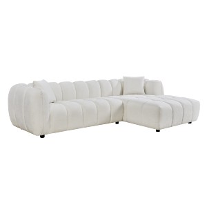 76682 ΚΑΝΑΠΕΣ ΓΩΝΙΑ (ΔΕΞΙΑ) LYKKE HM3326.02R ΕΚΡΟΥ ΥΦΑΣΜΑ 280x89-165(η γωνία)x70Υεκ