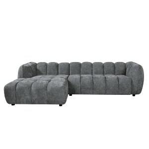 76685 ΚΑΝΑΠΕΣ ΓΩΝΙΑ (ΑΡΙΣΤΕΡΗ) LYKKE HM3326.01L ΓΚΡΙ ΥΦΑΣΜΑ 280x89-165(η γωνία)x70Υεκ