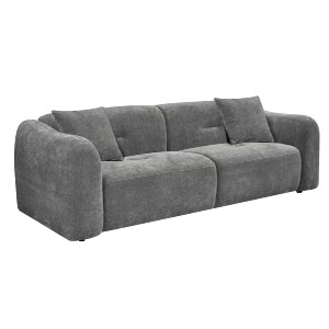 76692 ΚΑΝΑΠΕΣ 3-ΘΕΣΙΟΣ JUNOA HM3333.01 ΓΚΡΙ ΥΦΑΣΜΑ 228x89x74Υεκ