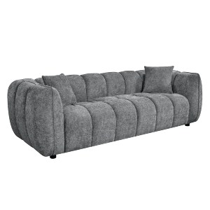 76753 ΚΑΝΑΠΕΣ 3-ΘΕΣΙΟΣ LYKKE HM3323.01 ΓΚΡΙ ΥΦΑΣΜΑ 229x89x70Υεκ