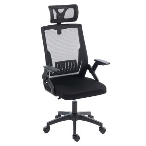 76781 ΚΑΡΕΚΛΑ ΓΡΑΦΕΙΟΥ MATRON HM1226.01 ΜΑΥΡO PP & MESH ΥΦΑΣΜΑ 47x47x128Υεκ