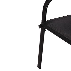 76803 ΣΕΤ ΤΡΑΠΕΖΑΡΙΑΣ 5ΤΜΧ BRUNO HM5201.03 ΜΑΥΡΟ ΜΕΤΑΛΛΙΚΟ & TEXTILENE