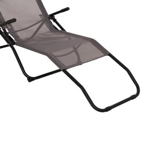 76820 ΞΑΠΛΩΣΤΡΑ ΚΟΥΝΙΣΤΗ SWINGSAND HM6553.01 ΓΚΡΙ TEXTILENE--ΜΑΥΡΟ ΜΕΤΑΛΛΟ 143x60x94Υεκ