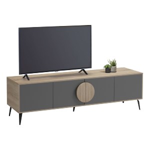 76857 ΕΠΙΠΛΟ ΤΗΛΕΟΡΑΣΗΣ SAVORE HM18370.13 ΜΕΛΑΜΙΝΗ SONAMA-ΓΚΡΙ 180Χ35.5Χ51Υεκ.