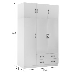 76881 ΣΕΤ ΚΡΕΒΑΤΟΚΑΜΑΡΑΣ 6ΤΜΧ CARLY HM10884.05 ΜΕΛΑΜΙΝΗ ΛΕΥΚΗ-ΥΦΑΣΜΑ ΓΚΡΙ