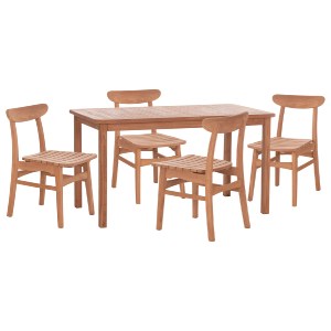 76918 ΣΕΤ ΤΡΑΠΕΖΑΡΙΑΣ ΕΞ.ΧΩΡΟΥ 5ΤΜΧ ROBBIE ΗΜ10926 ΞΥΛΟ TEAK ΣΕ ΦΥΣΙΚΟ