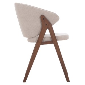 76919 ΚΑΡΕΚΛΑ HANA HM9746.11 RUBBERWOOD ΣΕ ΜΑΥΡΟ ΧΡΩΜΑ-ΓΚΡΙ ΥΦΑΣΜΑ 55,5x60x85Yεκ.