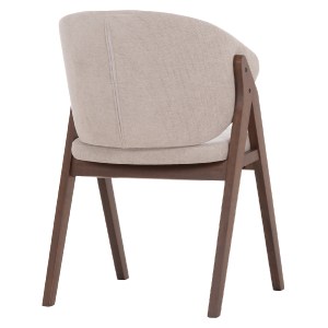 76919 ΚΑΡΕΚΛΑ HANA HM9746.11 RUBBERWOOD ΣΕ ΜΑΥΡΟ ΧΡΩΜΑ-ΓΚΡΙ ΥΦΑΣΜΑ 55,5x60x85Yεκ.