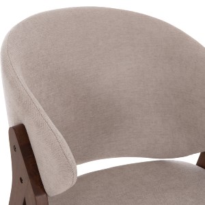 76919 ΚΑΡΕΚΛΑ HANA HM9746.11 RUBBERWOOD ΣΕ ΜΑΥΡΟ ΧΡΩΜΑ-ΓΚΡΙ ΥΦΑΣΜΑ 55,5x60x85Yεκ.