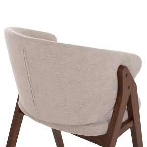 76919 ΚΑΡΕΚΛΑ HANA HM9746.11 RUBBERWOOD ΣΕ ΜΑΥΡΟ ΧΡΩΜΑ-ΓΚΡΙ ΥΦΑΣΜΑ 55,5x60x85Yεκ.