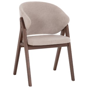 76919 ΚΑΡΕΚΛΑ HANA HM9746.11 RUBBERWOOD ΣΕ ΜΑΥΡΟ ΧΡΩΜΑ-ΓΚΡΙ ΥΦΑΣΜΑ 55,5x60x85Yεκ.