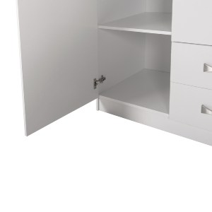 76924 ΝΤΟΥΛΑΠΑ 3ΦΥΛΛΗ ΜΕ ΠΑΤΑΡΙ CARLY HM10891.05 ΜΕΛΑΜΙΝΗ ΣΕ ΛΕΥΚΟ 150X55Χ240Υεκ.
