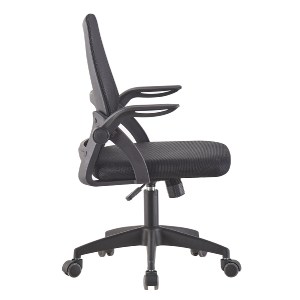 76932 ΚΑΡΕΚΛΑ ΓΡΑΦΕΙΟΥ NETTIS HM1220.01 ΜΑΥΡO MESH-ΒΑΣΗ ΠΟΛΥΠΡΟΠΥΛΕΝΙΟΥ 47x47x109-119Υεκ