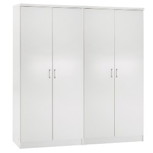 76950 ΣΕΤ 2 ΝΤΟΥΛΑΠΕΣ 2ΦΥΛΛΕΣ JENNA HM11350.05 ΜΕΛΑΜΙΝΗ ΣΕ ΛΕΥΚΟ 160x43x181Υεκ