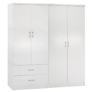 76951 ΝΤΟΥΛΑΠΑ 4-ΦΥΛΛΗ ΜΕ 2 ΣΥΡΤΑΡΙΑ JENNA HM11351.05 ΜΕΛΑΜΙΝΗ ΣΕ ΛΕΥΚΟ 160x43x181Υ