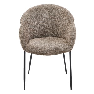 76977 ΠΟΛΥΘΡΟΝΑ ΤΡΑΠΕΖΑΡΙΑΣ DRENNY HM18424.03 TAUPE ΥΦΑΣΜΑ-ΜΕΤΑΛ.ΜΑΥΡΑ ΠΟΔΙΑ 62x62x87Υεκ