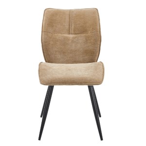 76979 ΚΑΡΕΚΛΑ ΤΡΑΠΕΖΑΡΙΑΣ GAFF HM18425.03 TAUPE ΥΦΑΣΜΑ-ΜΕΤΑΛ.ΜΑΥΡΑ ΠΟΔΙΑ 50x67x89Υεκ