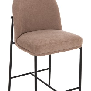 76983 ΣΚΑΜΠΟ ΜΠΑΡ ΜΕΣ.ΥΨΟΥΣ MANIDO HM18427.02 TAUPE ΥΦΑΣΜΑ-ΜΕΤΑΛ.ΜΑΥΡΟΣ ΣΚΕΛΕΤΟΣ 45x55x92Υεκ