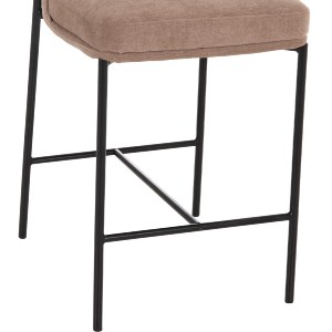 76983 ΣΚΑΜΠΟ ΜΠΑΡ ΜΕΣ.ΥΨΟΥΣ MANIDO HM18427.02 TAUPE ΥΦΑΣΜΑ-ΜΕΤΑΛ.ΜΑΥΡΟΣ ΣΚΕΛΕΤΟΣ 45x55x92Υεκ