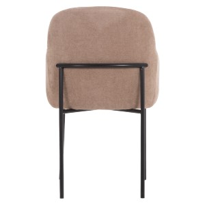 76988 ΠΟΛΥΘΡΟΝΑ ΤΡΑΠΕΖΑΡΙΑΣ MANIDO HM18429.03 TAUPE ΥΦΑΣΜΑ-ΜΕΤΑΛ.ΜΑΥΡΑ ΠΟΔΙΑ 54x61x87Υεκ