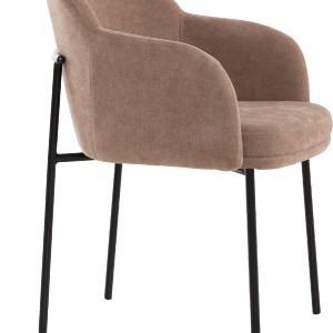 76988 ΠΟΛΥΘΡΟΝΑ ΤΡΑΠΕΖΑΡΙΑΣ MANIDO HM18429.03 TAUPE ΥΦΑΣΜΑ-ΜΕΤΑΛ.ΜΑΥΡΑ ΠΟΔΙΑ 54x61x87Υεκ
