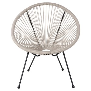 77001 ΣΕΤ ΕΞΩΤΕΡΙΚΟΥ ΧΩΡΟΥ 3ΤΜΧ ACAPULCO HM11861.03 P.E.RATTAN ΕΚΡΟΥ-ΜΕΤΑΛΛΟ ΣΕ ΜΑΥΡΟ