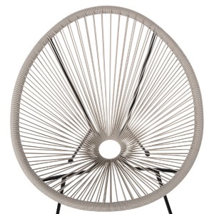 77001 ΣΕΤ ΕΞΩΤΕΡΙΚΟΥ ΧΩΡΟΥ 3ΤΜΧ ACAPULCO HM11861.03 P.E.RATTAN ΕΚΡΟΥ-ΜΕΤΑΛΛΟ ΣΕ ΜΑΥΡΟ