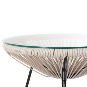 77001 ΣΕΤ ΕΞΩΤΕΡΙΚΟΥ ΧΩΡΟΥ 3ΤΜΧ ACAPULCO HM11861.03 P.E.RATTAN ΕΚΡΟΥ-ΜΕΤΑΛΛΟ ΣΕ ΜΑΥΡΟ