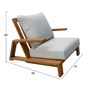 77016 ΠΟΛΥΘΡΟΝΑ LOUNGE MIREX HM6641 ΞΥΛΟ ΑΚΑΚΙΑΣ ΦΥΣΙΚΟ-ΕΚΡΟΥ ΜΑΞΙΛΑΡΙΑ 81x96x68Υεκ