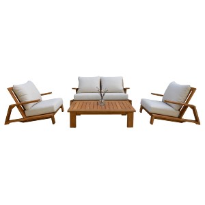 77022 ΣΕΤ ΣΑΛΟΝΙ LOUNGE 4ΤΜΧ MIREX HM6521 ΞΥΛΟ ΑΚΑΚΙΑΣ--ΠΟΛΥΕΣΤΕΡΙΚΑ ΜΑΞΙΛΑΡΙΑ ΕΚΡΟΥ