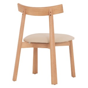 77025 KΑΡΕΚΛΑ ΤΡΑΠΕΖΑΡΙΑΣ OSORIO HM18335.11 RUBBERWOOD ΦΥΣΙΚΟ-ΕΚΡΟΥ PU 51x55x74Υεκ