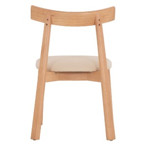 77025 KΑΡΕΚΛΑ ΤΡΑΠΕΖΑΡΙΑΣ OSORIO HM18335.11 RUBBERWOOD ΦΥΣΙΚΟ-ΕΚΡΟΥ PU 51x55x74Υεκ