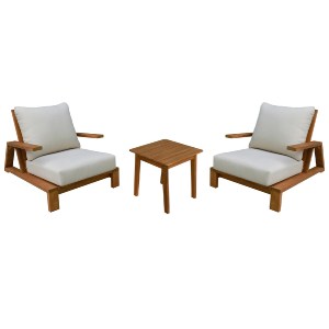 77034 LOUNGE ΣΕΤ MIREX HM10893 ΤΡΑΠΕΖΑΚΙ & 2 ΠΟΛΥΘΡΟΝΕΣ--ΞΥΛΟ ΑΚΑΚΙΑΣ--ΕΚΡΟΥ ΜΑΞΙΛΑΡΙΑ