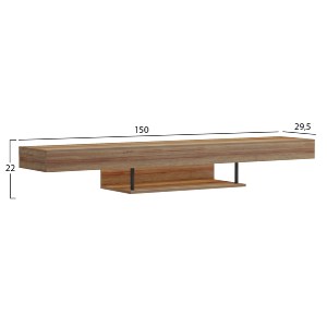 77060 ΕΠΙΠΛΟ ΤΗΛΕΟΡΑΣΗΣ ΤΟΙΧΟΥ ME LED SAVOR HM18381.01 ΜΕΛΑΜΙΝΗ ΣΕ OAK 150x29,5x22Υεκ