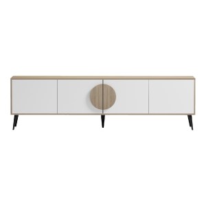 77073 ΕΠΙΠΛΟ ΤΗΛΕΟΡΑΣΗΣ SAVORE HM18370.11 ΜΕΛΑΜΙΝΗ SONAMA/ΛΕΥΚΟ 180Χ35.5Χ51Υεκ.