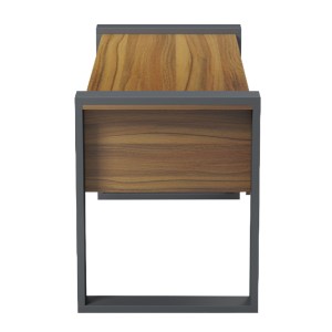 77103 ΓΡΑΦΕΙΟ ΜΕ 2 ΣΥΡΤΑΡΙΑ TONTEL HM2157.03 ΜΕΛΑΜΙΝΗ ΚΑΡΥΔΙ--ΓΚΡΙ ΠΟΔΙΑ 160x60x73Υεκ