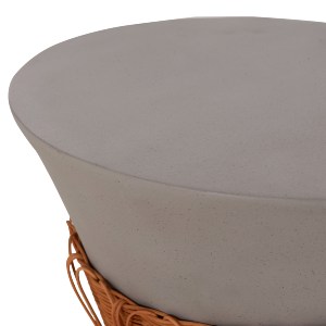77113 ΣΕΤ 2ΤΜΧ ΒΟΗΘΗΤΙΚΑ ΤΡΑΠΕΖΙΑ PERRAL HM21138.03 FIBER CEMENT ΓΚΡΙ--ΦΥΣΙΚΟ RATTAN