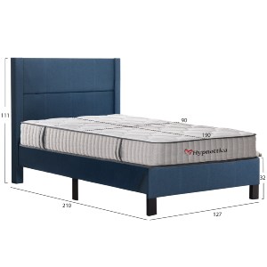77134 ΚΡΕΒΑΤΙ ΗΜΙΔΙΠΛΟ & ΣΤΡΩΜΑ TRILLOP HM10757.02 ΜΠΛΕ ΥΦΑΣΜΑ--ΓΙΑ 120x200εκ