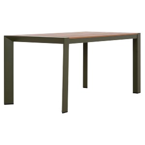 77147 ΤΡΑΠΕΖΙ ΕΞΩΤ.ΧΩΡΟΥ GOYA HM6059.07 ΑΛΟΥΜΙΝΙΟ ΣE OLIVE GREEN & POLYWOOD 160X80Χ75Υεκ.