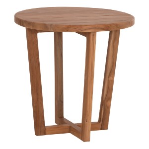 77152 ΤΡΑΠΕΖΙ ΜΕΣΗΣ ΣΤΡΟΓΓΥΛΟ KOLIN HM6650 ΞΥΛΟ TEAK ΦΥΣΙΚΟ Φ65x65Υεκ.