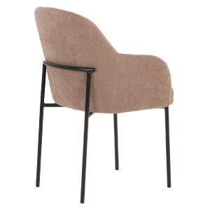 77159 ΣΕΤ ΤΡΑΠΕΖΑΡΙΑΣ 7ΤΜΧ MANIDO HM10949.03 MDF TOP--ΥΦΑΣΜΑ TAUPE & ΜΕΤΑΛΛΟ ΜΑΥΡΟ