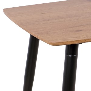 77210 ΣΕΤ ΤΡΑΠΕΖΑΡΙΑΣ 5ΤΜΧ GAFF HM10847.02 MDF TOP ΦΥΣΙΚΟ--ΥΦΑΣΜΑ ΜΠΕΖ & ΜΕΤΑΛΛΟ ΜΑΥΡΟ