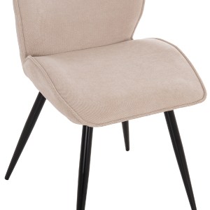 77210 ΣΕΤ ΤΡΑΠΕΖΑΡΙΑΣ 5ΤΜΧ GAFF HM10847.02 MDF TOP ΦΥΣΙΚΟ--ΥΦΑΣΜΑ ΜΠΕΖ & ΜΕΤΑΛΛΟ ΜΑΥΡΟ