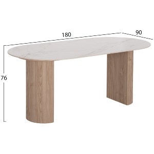 77216 ΣΕΤ ΤΡΑΠΕΖΑΡΙΑΣ 7ΤΜΧ MELLOW HM21360 ΚΕΡΑΜΙΚΟ TOP/MDF ΠΟΔΙΑ--PU ΓΚΡΙ/ΜΕΤΑΛ.ΠΟΔΙΑ