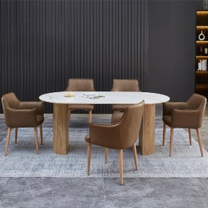 77223 ΣΕΤ ΤΡΑΠΕΖΑΡΙΑΣ 7ΤΜΧ MELLOW HM21361 ΚΕΡΑΜΙΚΟ TOP/MDF ΠΟΔΙΑ--PU ΚΑΦΕ/ΜΕΤΑΛ.ΠΟΔΙΑ