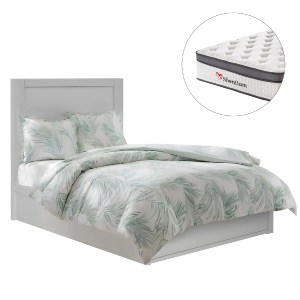 77286 ΚΡΕΒΑΤΙ ΜΕ ΣΥΡΤΑΡΙ & ΣΤΡΩΜΑ MELANY HM10745.04 ΜΕΛΑΜΙΝΗ ΣΕ ΛΕΥΚΟ--ΓΙΑ 90x190εκ